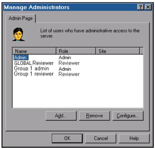 MCAFEE EPOLICY ORCHESTRATOR 2.0 - Accès à la fenêtre Gérer les administrateurs - 1