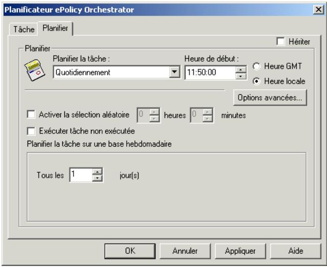 MCAFEE EPOLICY ORCHESTRATOR 2.0 - Pour planifier une tâche : - 5