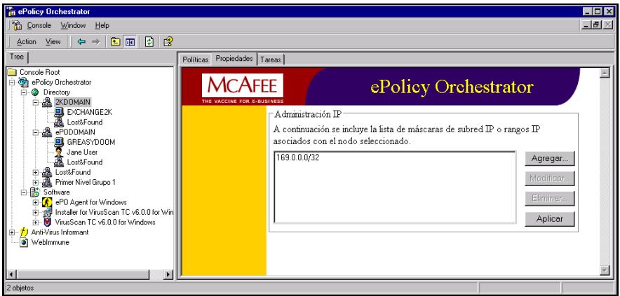 MCAFEE EPOLICY ORCHESTRATOR 2.0 - Pour étudier les conflits IP : - 1
