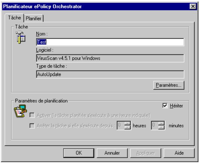 MCAFEE EPOLICY ORCHESTRATOR 2.0 - Pour planifier une tâche : - 3