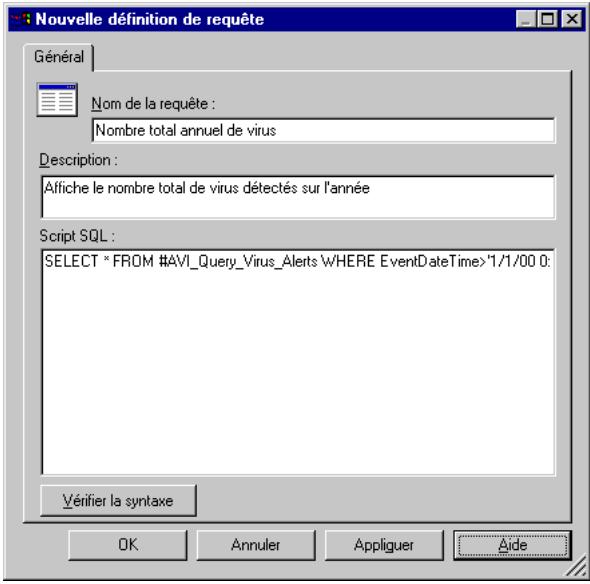 MCAFEE EPOLICY ORCHESTRATOR 2.0 - Pour ajouter vos requêtes personalisées à Anti-Virus Informant : - 1