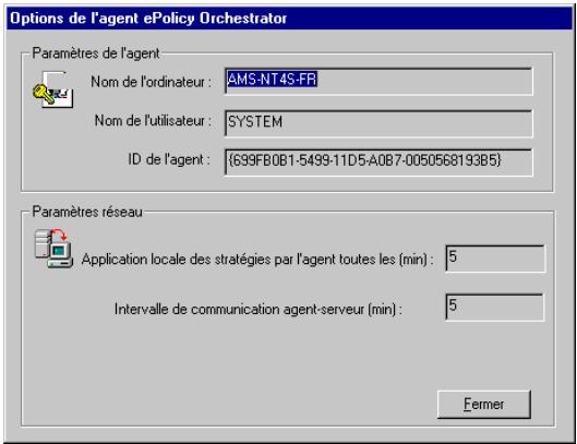 MCAFEE EPOLICY ORCHESTRATOR 2.0 - Autres fonctions de l'icone de l'agent - 1
