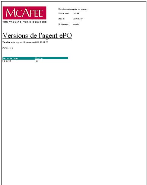 MCAFEE EPOLICY ORCHESTRATOR 2.0 - Versions de l'agent ePO - 1