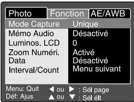 MINOX DC-6311 - Menu Photographie (Fonction) - 1