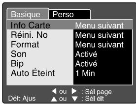 MINOX DC-6311 - Menu Configuration (Basique) - 1