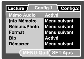 MINOX DC 1011 - Menu config. - 1