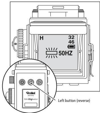 MINOX DCC ROLLEIFLEX AF 5.0 - Setting frequency (for fluorescent lamp) - 1