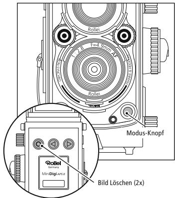 MINOX DCC ROLLEIFLEX AF 5.0 - Löschen eines einzelnen Bildes - 2