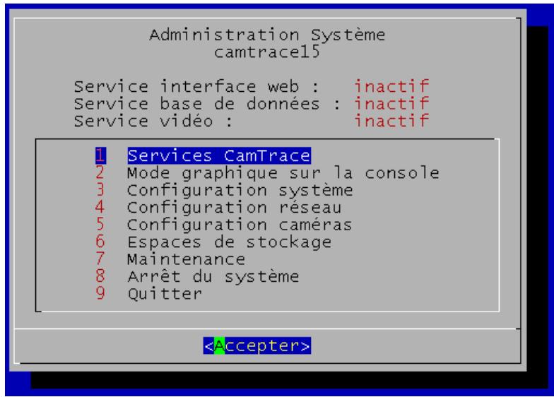 CAMTRACE V3.9.4 - Installation TCP/IP du serveur (avec menucam) - 1