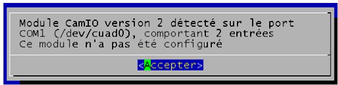 CAMTRACE V4.9.4 - Installation d'un module d'entrées-sorties CAMIO - 2