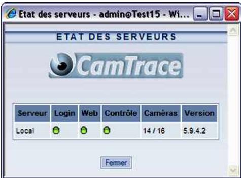 CAMTRACE V4.9.4 - Lancement des services - 3