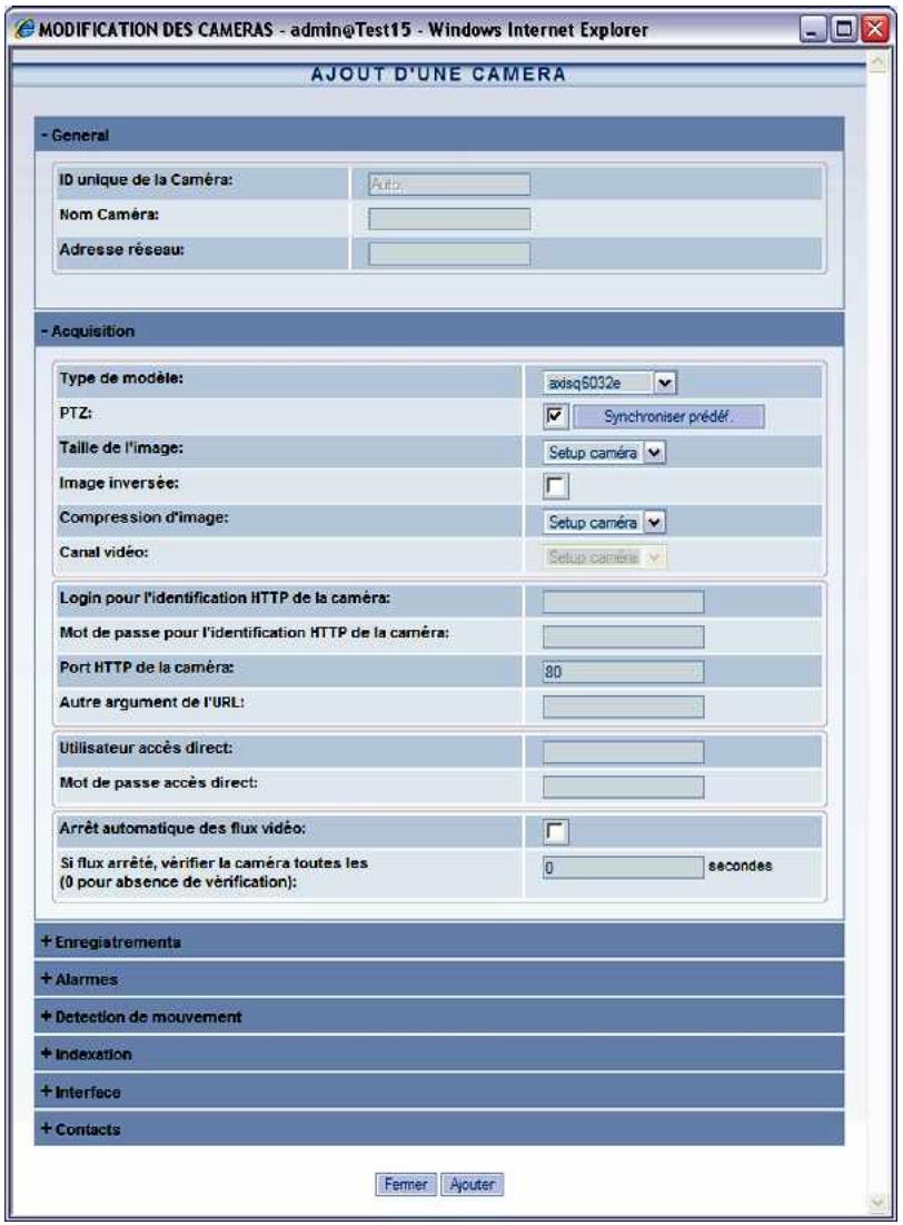 CAMTRACE V5.9.4 - Déclaration manuelle des caméras - 1