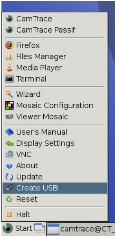 CAMTRACE VU V1.68 - 4) Créer une clé USB (et mettre à jour un VU) - 1