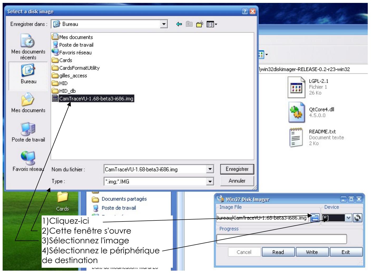 CAMTRACE VU V1.68 - 6) Créer une clé depuis windows. - 1