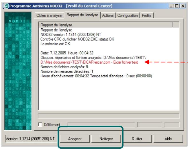 ESET NOD32 V2.7 - Bouton Analyser - 1