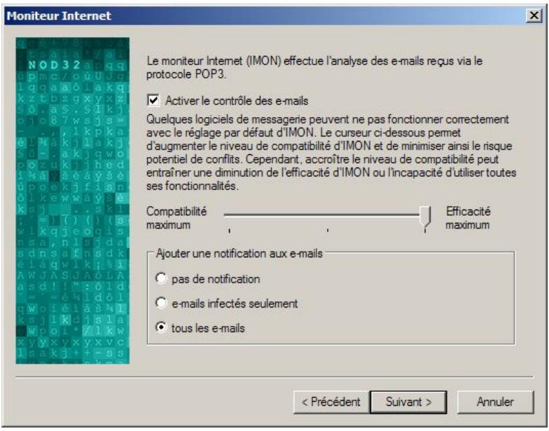 ESET NOD32 V2.7 - IMON – Configuration pour le Courrier Electronique - 1