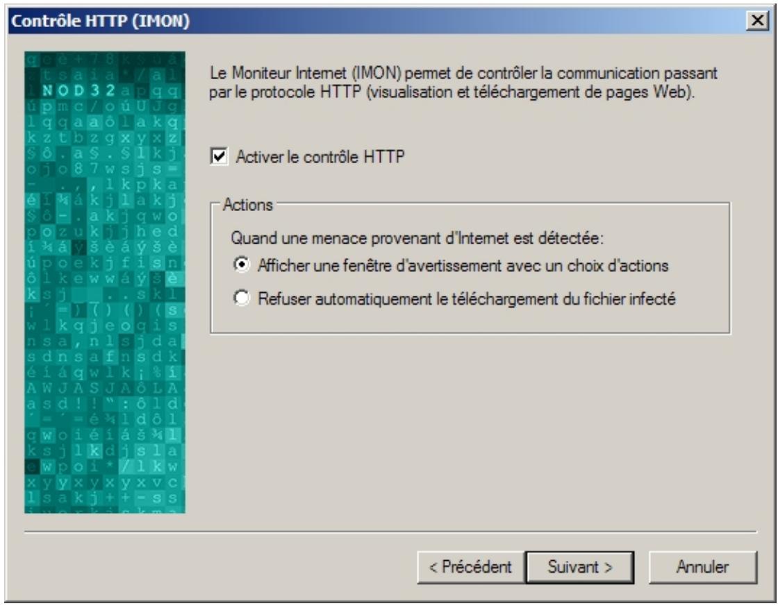 ESET NOD32 V2.7 - IMON - Configuration HTTP - 1