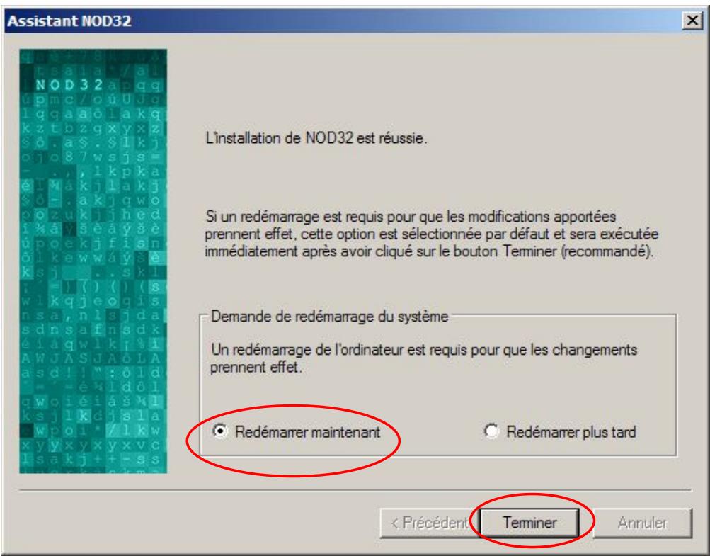 ESET NOD32 V2.7 - Compléter la Configuration de l'Installation - 4