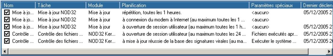 ESET NOD32 V2.7 - Tâches planifiées - 1
