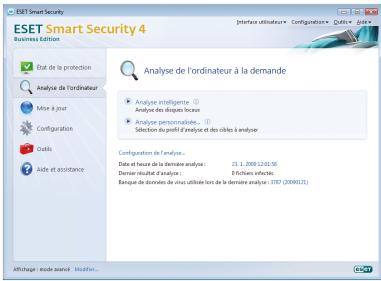 ESET SMART SECURITY 4 - Analyse de l'ordinateur - 1