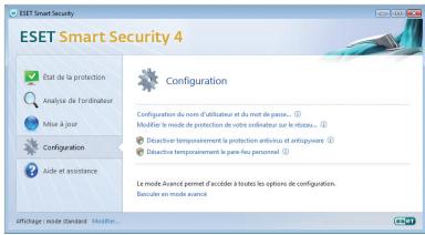 ESET SMART SECURITY 4 - Entrer le nom d'utilisateur et le mot de passer pour les mises à jour - 1
