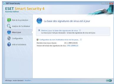 ESET SMART SECURITY 4 - Mettre à jour - 1