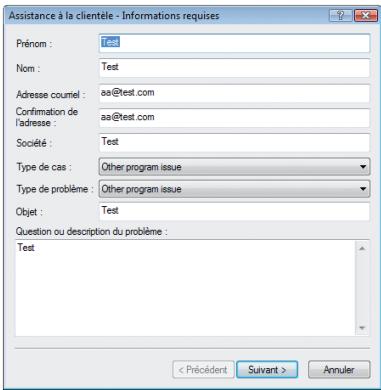 ESET SMART SECURITY 4 - Soumettre une demanded assistance à la clientèle - 2