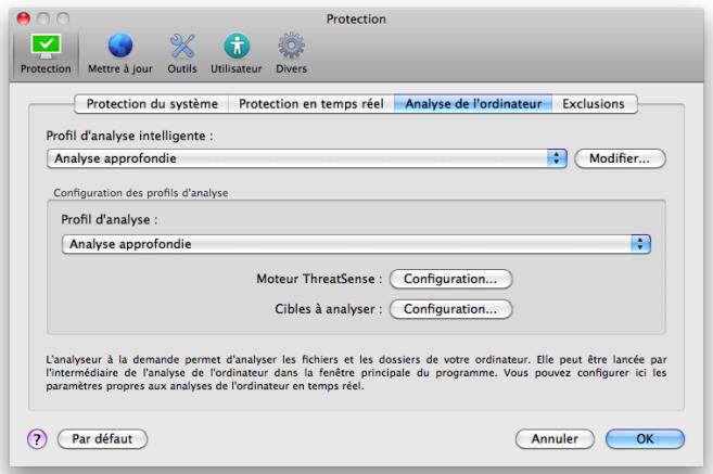 ESET CYBERSECURITY - Profils d'analyse - 1