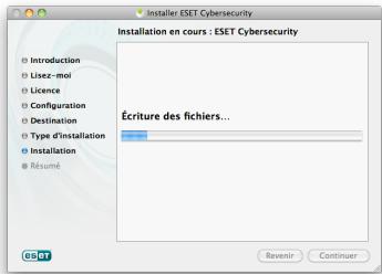 ESET CYBERSECURITY FOR MAC - Finalisation de l'installation - 1