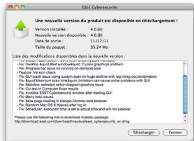 ESET CYBERSECURITY FOR MAC - Recherche nouvelle version - 2