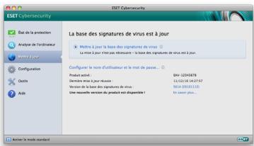 ESET CYBERSECURITY FOR MAC - Recherche nouvelle version - 1