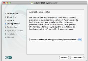 ESET CYBERSECURITY FOR MAC - Emplacement de l'installation - 2