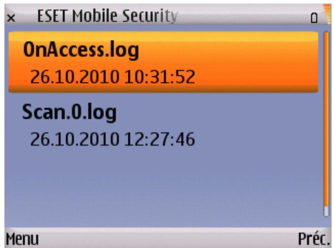ESET MOBILE SECURITY - Affichage des journaux et des statistiques - 1