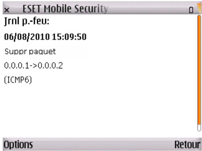 ESET MOBILE SECURITY - Affichage des journaux et des statistiques - 3