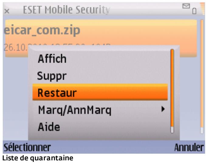 ESET MOBILE SECURITY - Quarantine - 1
