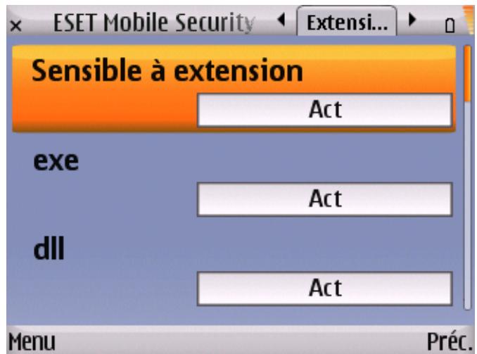ESET MOBILE SECURITY - Param extension - 1