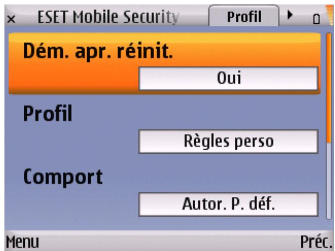ESET MOBILE SECURITY - Paramètres (Param.) - 1