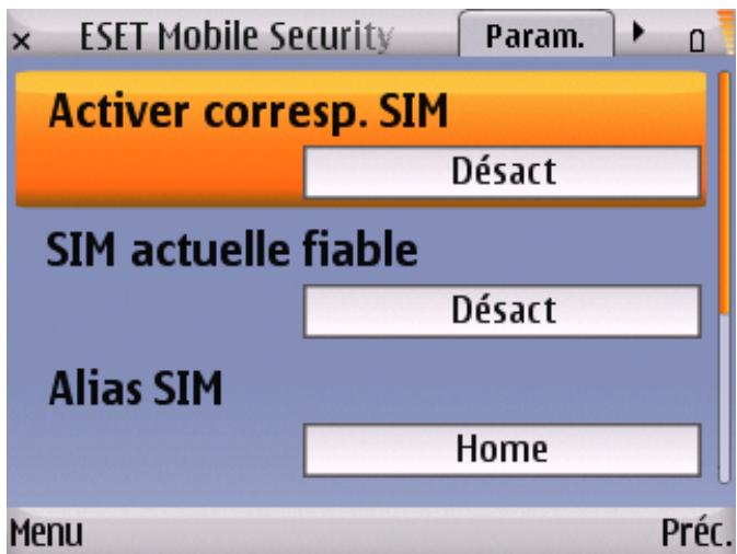 ESET MOBILE SECURITY - Paramètres (Param.) - 2