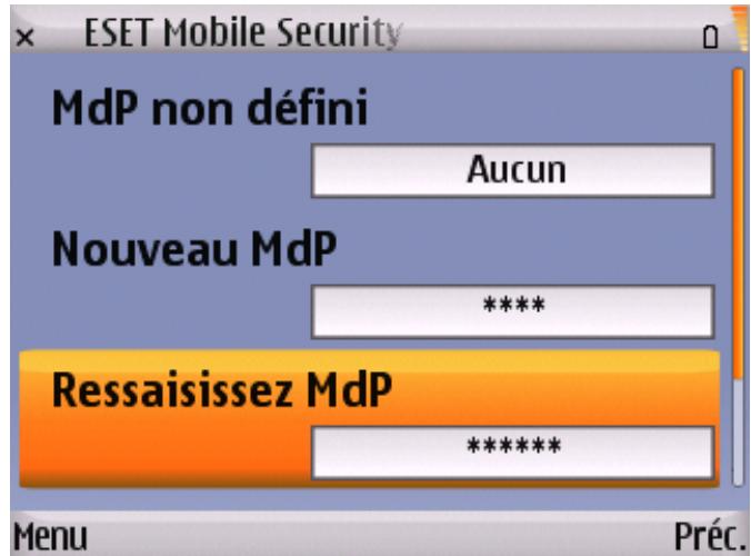 ESET MOBILE SECURITY - Paramètres (Param.) - 1
