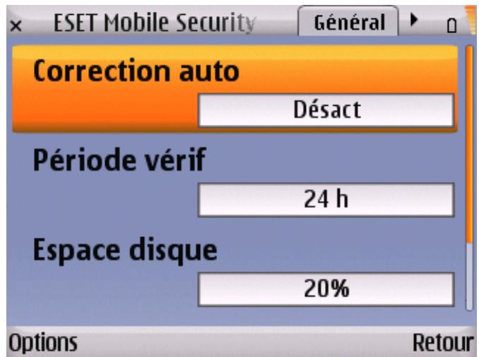 ESET MOBILE SECURITY - Paramètres (Param.) - 1