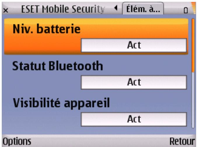 ESET MOBILE SECURITY - Paramètres (Param.) - 2