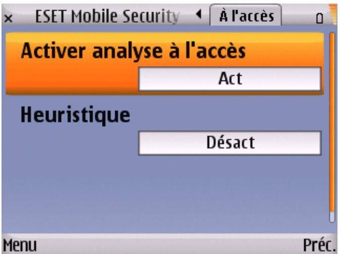 ESET MOBILE SECURITY - Paramètres (Param.) - 1
