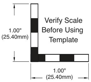 AUDIO DESIGN P1T-S - Adapter Plate Template – 6"x9" Hole Mounting For 5"x7" Hole Mounting - Remove Dark Shaded Areas - 4