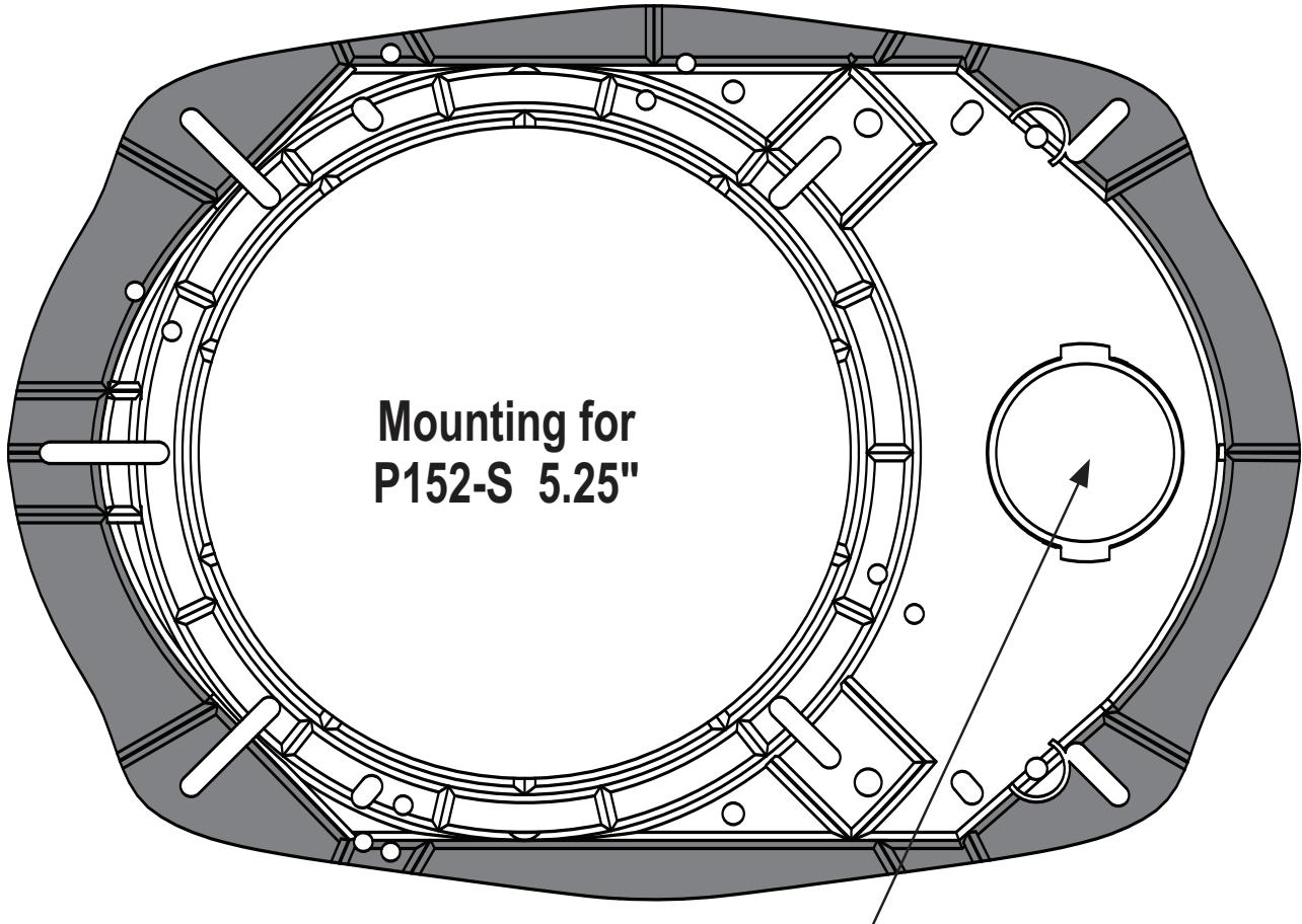 AUDIO DESIGN P1T-S - Adapter Plate Template – 6"x9" Hole Mounting For 5"x7" Hole Mounting - Remove Dark Shaded Areas - 1