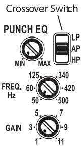 AUDIO DESIGN P700-1BD - ADJUSTING CROSSOVER FREQUENCY (P300-1/P400-1) - 1