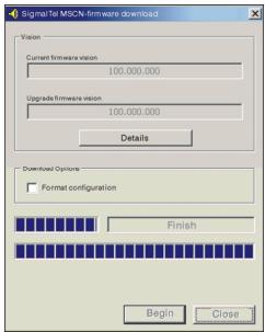 MATSUI MAT 101MR - Opgraderingen er gennemfør. Følgende meddeelse vises på afspilleren: - 1
