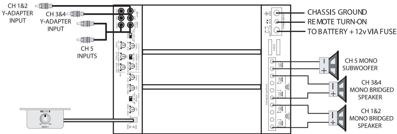 MB QUART PAB 5400 - Minimum pour les impédances globales du haut-parleur: - 1