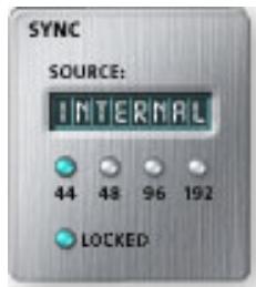 E-MU 1212M - Les indicateurs de synchronisation/taux d'échantillonnage - 1