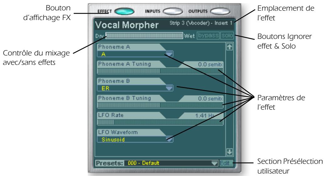 E-MU 1212M - Ecran de modification FX - 1