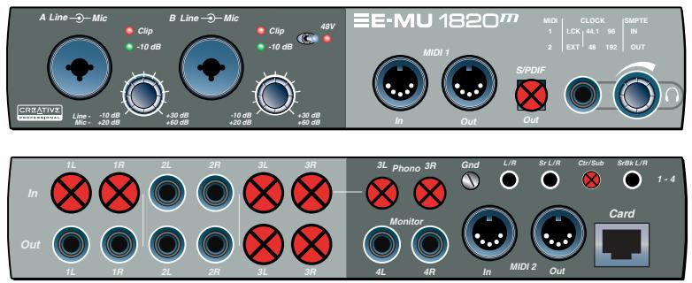 E-MU 1212M - Système E-MU 1212 à 192 kHz (carte PCI 1010 et carte E/S) - 1